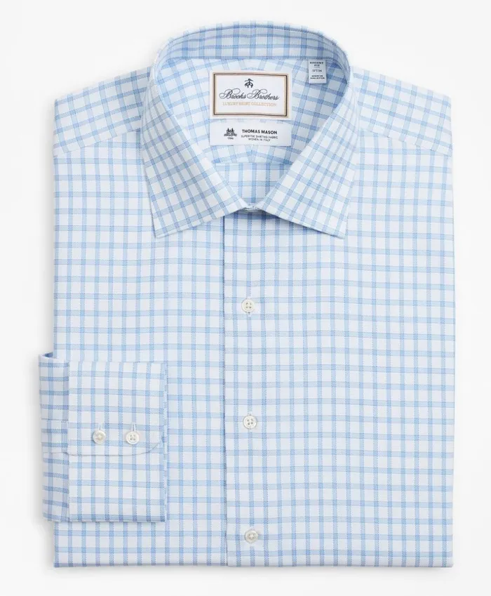 Brooks Brothers Luxury Shirts Luxury Collection Regent Fitted Dress Shirt Franklin Spread Collar Check Blue 8211 Men Brooks Brothers Luxury Shirts Luxury Collection Regent Fitted Dress Shirt Franklin Spread Collar Check Blue 8211 Men