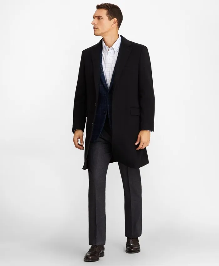 Brooks Brothers Outerwear BrooksStorm Westbury Cashmere Overcoat Black 8211 Men Brooks Brothers Outerwear BrooksStorm Westbury Cashmere Overcoat Black 8211 Men