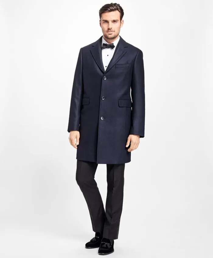 Brooks Brothers Outerwear Classic Mason Topcoat Navy 8211 Men Brooks Brothers Outerwear Classic Mason Topcoat Navy 8211 Men