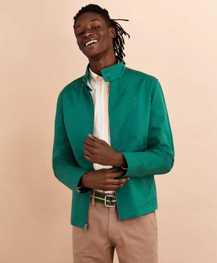Brooks Brothers Outerwear Cotton Bomber Jacket Green 8211 Men