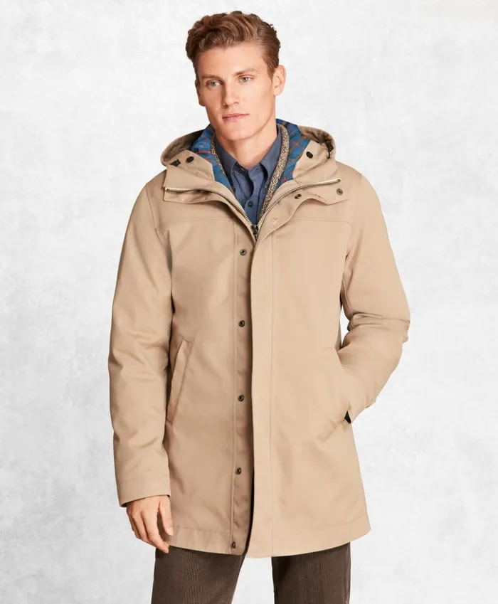Brooks Brothers Outerwear Golden Fleece 2in1 Twill Parka Beige 8211 Men Brooks Brothers Outerwear Golden Fleece 2in1 Twill Parka Beige 8211 Men