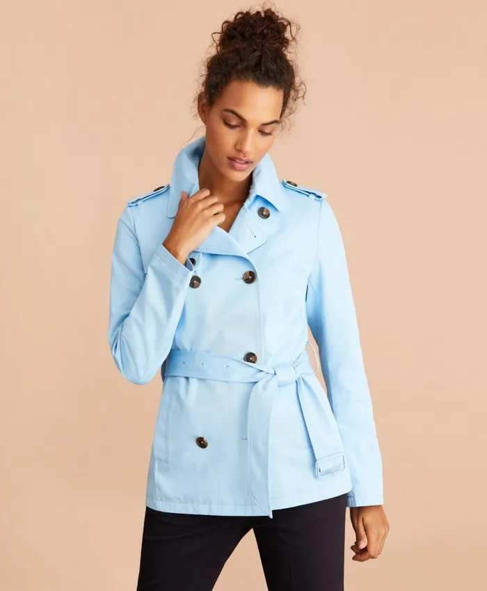Brooks Brothers Outerwear WaterRepellent Cotton Twill Trench Jacket Blue 8211 Women Brooks Brothers Outerwear WaterRepellent Cotton Twill Trench Jacket Blue 8211 Women
