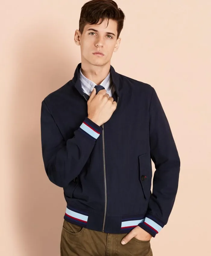 Brooks Brothers Outerwear WaterResistant Harrington Jacket Navy 8211 Men