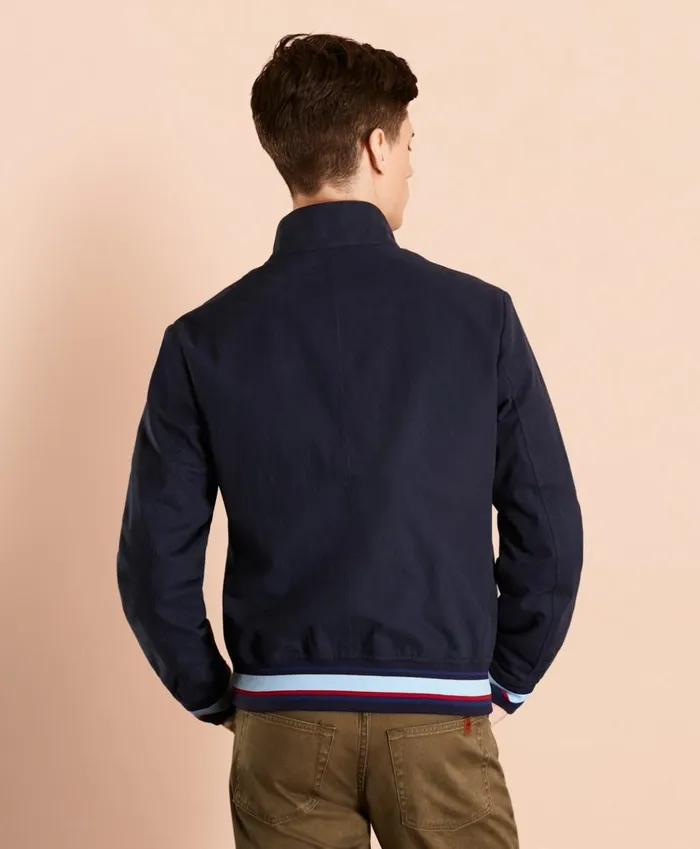 Brooks Brothers Outerwear WaterResistant Harrington Jacket Navy 8211 Men Brooks Brothers Outerwear WaterResistant Harrington Jacket Navy 8211 Men