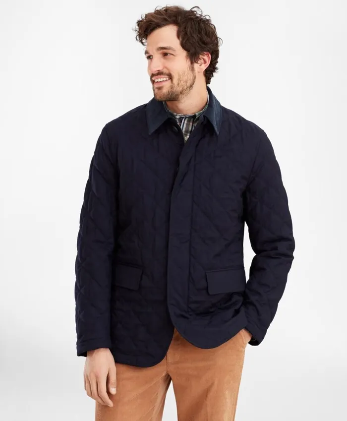 Brooks Brothers Outerwear Wool Quilted Jacket Navy 8211 Men Brooks Brothers Outerwear Wool Quilted Jacket Navy 8211 Men
