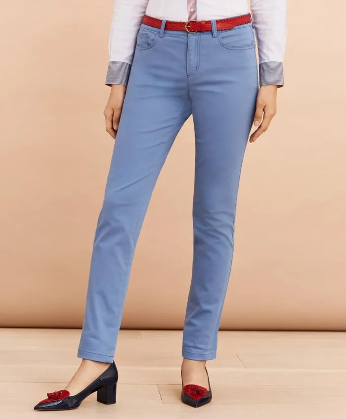 Brooks Brothers Pants Skirts and Shorts Stretch Cotton Sateen FivePocket Pants Blue 8211 Women Brooks Brothers Pants Skirts and Shorts Stretch Cotton Sateen FivePocket Pants Blue 8211 Women