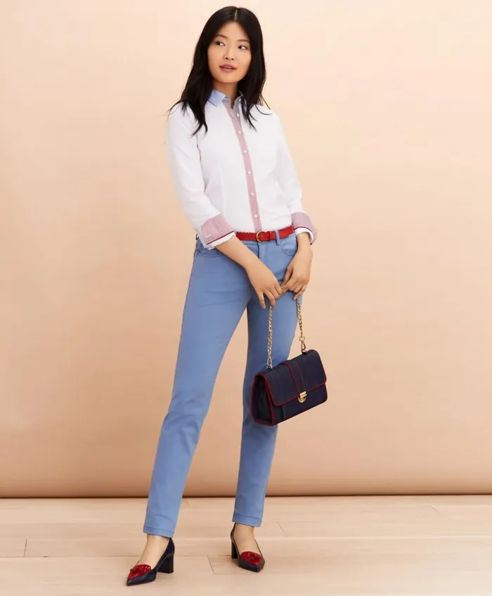 Brooks Brothers Pants Skirts and Shorts Stretch Cotton Sateen FivePocket Pants Blue 8211 Women Brooks Brothers Pants Skirts and Shorts Stretch Cotton Sateen FivePocket Pants Blue 8211 Women