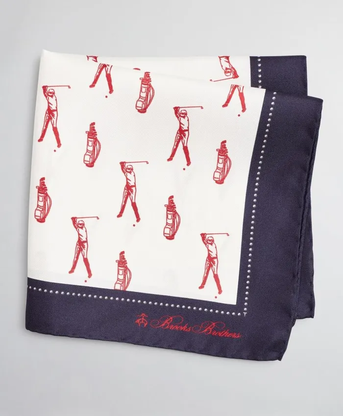 Brooks Brothers Pocket Squares and Handkerchiefs Golfer Pocket Square Red 8211 Men Brooks Brothers Pocket Squares and Handkerchiefs Golfer Pocket Square Red 8211 Men