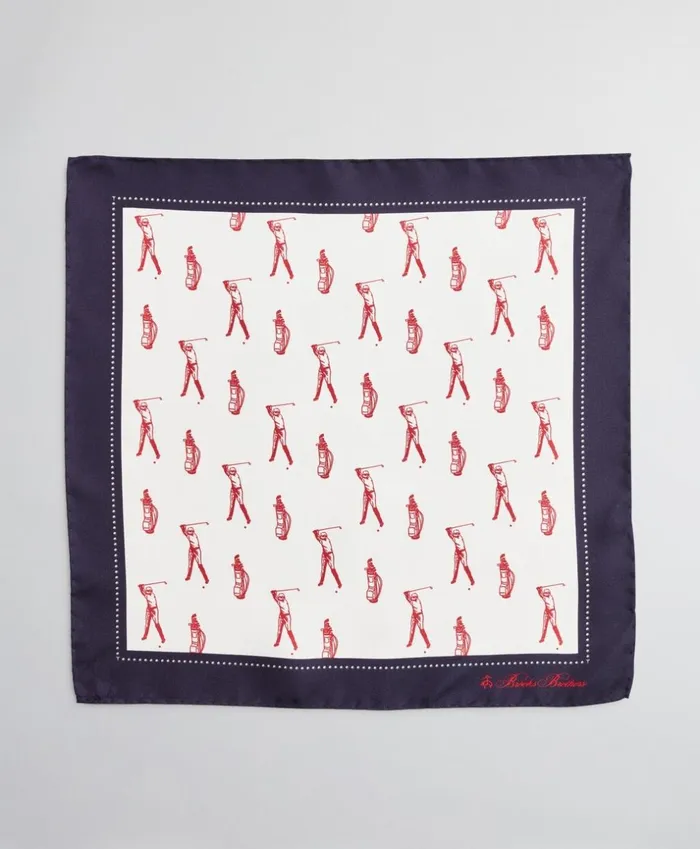 Brooks Brothers Pocket Squares and Handkerchiefs Golfer Pocket Square Red 8211 Men Brooks Brothers Pocket Squares and Handkerchiefs Golfer Pocket Square Red 8211 Men