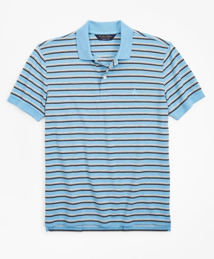 Brooks Brothers Polos and TShirts Original Fit Heathered Stripe Polo Shirt Blue 8211 Men Brooks Brothers Polos and TShirts Original Fit Heathered Stripe Polo Shirt Blue 8211 Men