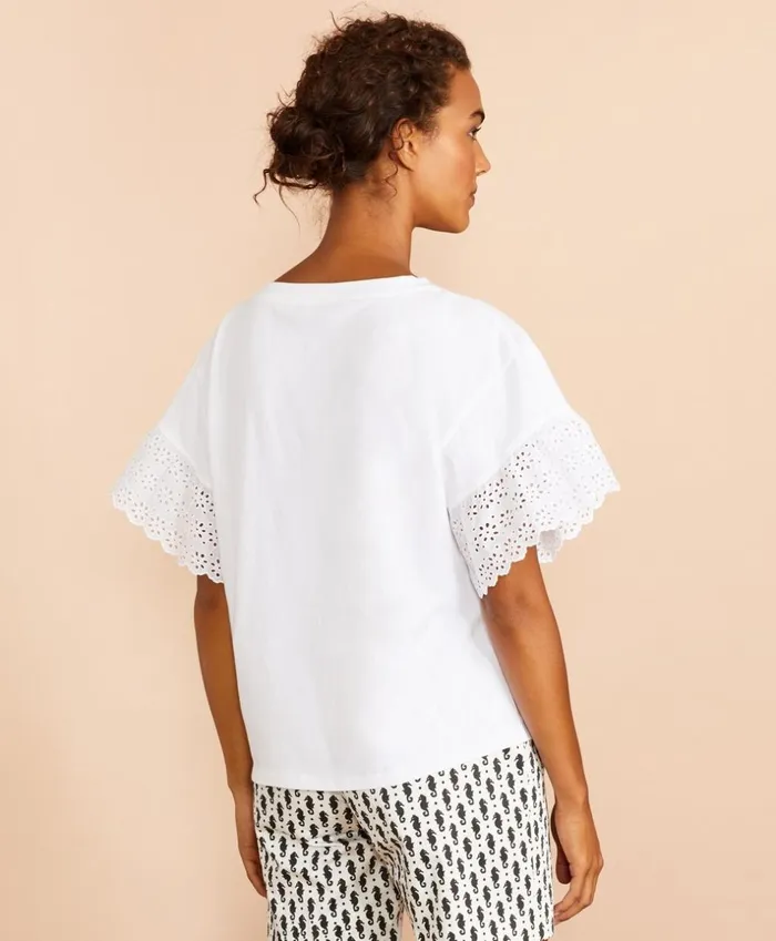 Brooks Brothers Shirts and Tops EyeletTrim Oversize TShirt White 8211 Women Brooks Brothers Shirts and Tops EyeletTrim Oversize TShirt White 8211 Women
