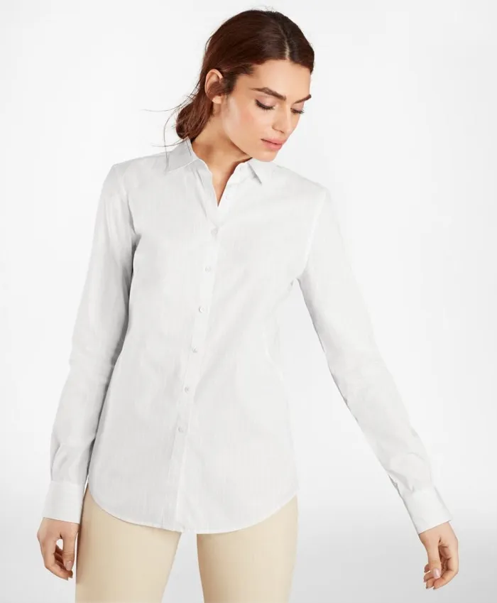 Brooks Brothers Shirts and Tops Striped Supima Cotton Poplin Fitted Shirt White 8211 Women Brooks Brothers Shirts and Tops Striped Supima Cotton Poplin Fitted Shirt White 8211 Women