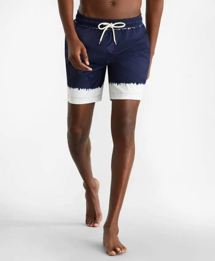 Brooks Brothers Shorts and Swimwear Montauk 6034 TieDye Print Swim Trunks Navy 8211 Men