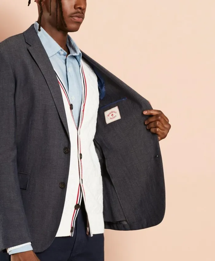 Brooks Brothers Sport Coats and Vests LinenBlend Twill Sport Coat Grey 8211 Men Brooks Brothers Sport Coats and Vests LinenBlend Twill Sport Coat Grey 8211 Men