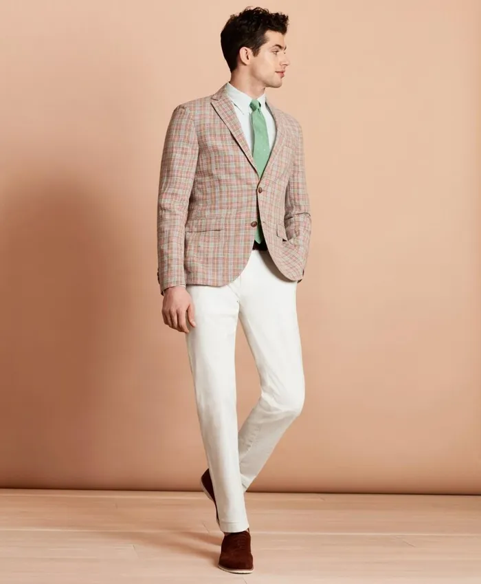 Brooks Brothers Sport Coats and Vests Plaid Linen Sport Coat Redbrown 8211 Men Brooks Brothers Sport Coats and Vests Plaid Linen Sport Coat Redbrown 8211 Men