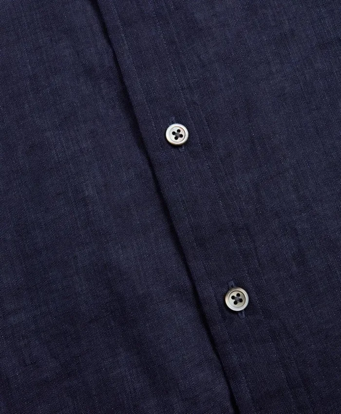 Brooks Brothers Sport Shirts Golden Fleece Regent Fit Band Collar Linen Sport Shirt Navy 8211 Men Brooks Brothers Sport Shirts Golden Fleece Regent Fit Band Collar Linen Sport Shirt Navy 8211 Men