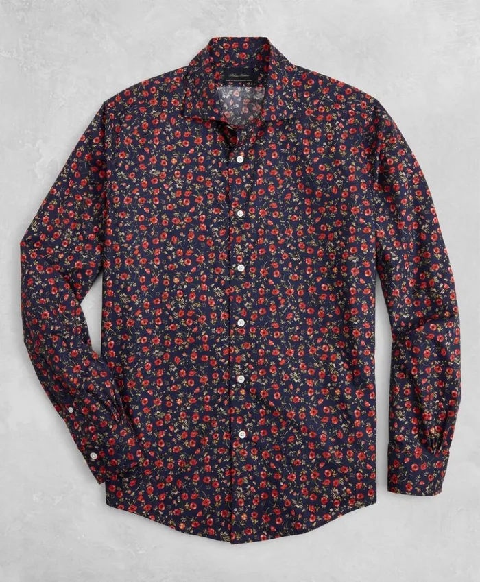 Brooks Brothers Sport Shirts Golden Fleece Regent Fit Navy Floral Sport Shirt Navy 8211 Men Brooks Brothers Sport Shirts Golden Fleece Regent Fit Navy Floral Sport Shirt Navy 8211 Men