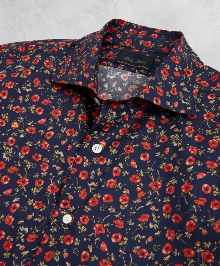 Brooks Brothers Sport Shirts Golden Fleece Regent Fit Navy Floral Sport Shirt Navy 8211 Men Brooks Brothers Sport Shirts Golden Fleece Regent Fit Navy Floral Sport Shirt Navy 8211 Men