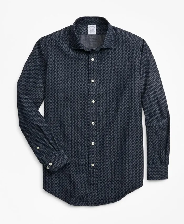 Brooks Brothers Sport Shirts Regent Fit MiniFloral Print Sport Shirt Navy Blue 8211 Men Brooks Brothers Sport Shirts Regent Fit MiniFloral Print Sport Shirt Navy Blue 8211 Men