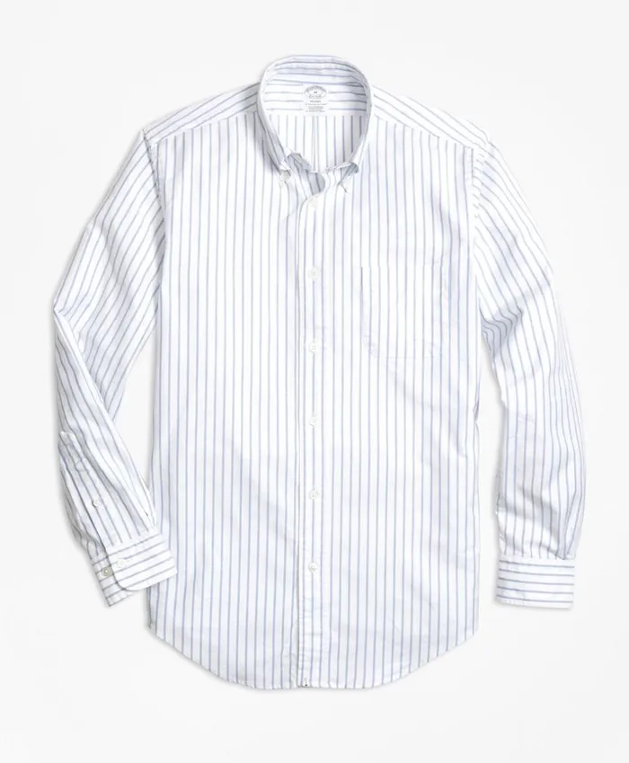 Brooks Brothers Sport Shirts Regent Fit Oxford Small Stripe Sport Shirt Whiteblue 8211 Men Brooks Brothers Sport Shirts Regent Fit Oxford Small Stripe Sport Shirt Whiteblue 8211 Men