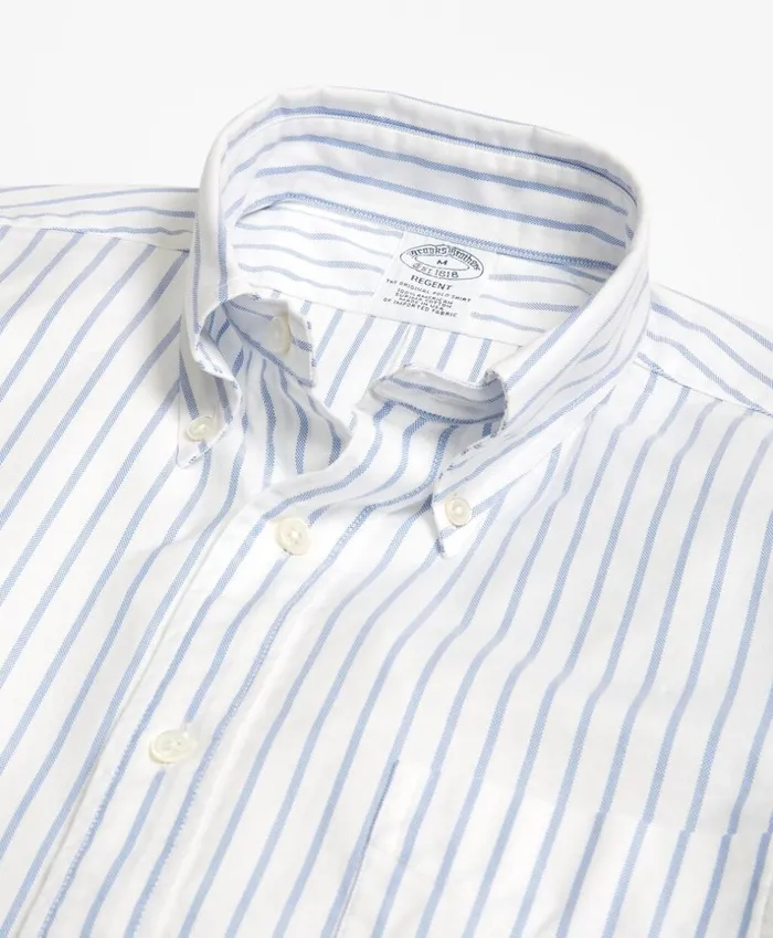 Brooks Brothers Sport Shirts Regent Fit Oxford Small Stripe Sport Shirt Whiteblue 8211 Men Brooks Brothers Sport Shirts Regent Fit Oxford Small Stripe Sport Shirt Whiteblue 8211 Men