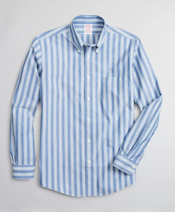 Brooks Brothers Sport Shirts Stretch Madison ClassicFit Sport Shirt NonIron Awning Stripe Blue 8211 Men Brooks Brothers Sport Shirts Stretch Madison ClassicFit Sport Shirt NonIron Awning Stripe Blue 8211 Men