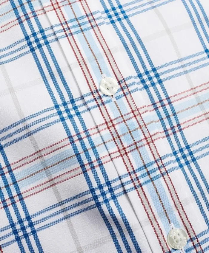 Brooks Brothers Sport Shirts Stretch Milano SlimFit Sport Shirt NonIron MultiPlaid Whitemulti 8211 Men Brooks Brothers Sport Shirts Stretch Milano SlimFit Sport Shirt NonIron MultiPlaid Whitemulti 8211 Men