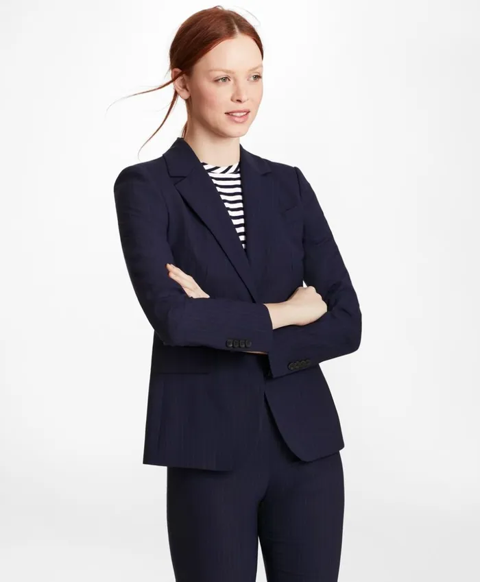 Brooks Brothers Suit Separates Pinstripe BrooksCool Merino Wool Jacket Navy 8211 Women Brooks Brothers Suit Separates Pinstripe BrooksCool Merino Wool Jacket Navy 8211 Women