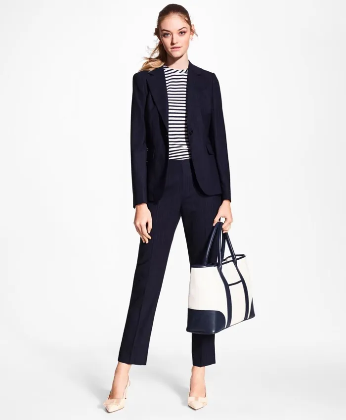 Brooks Brothers Suit Separates Pinstripe BrooksCool Merino Wool Jacket Navy 8211 Women Brooks Brothers Suit Separates Pinstripe BrooksCool Merino Wool Jacket Navy 8211 Women