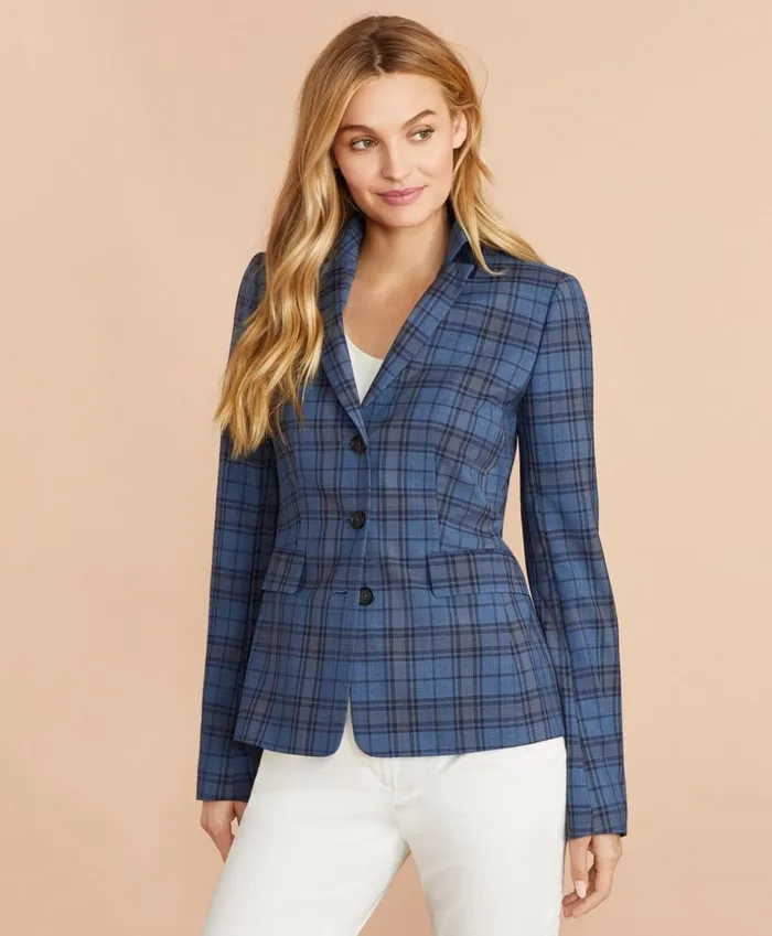 Brooks Brothers Suit Separates Tartan Wool Jacket Light Blue 8211 Women Brooks Brothers Suit Separates Tartan Wool Jacket Light Blue 8211 Women