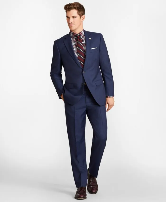 Brooks Brothers Suits Madison Fit Stripe 1818 Suit Navy 8211 Men