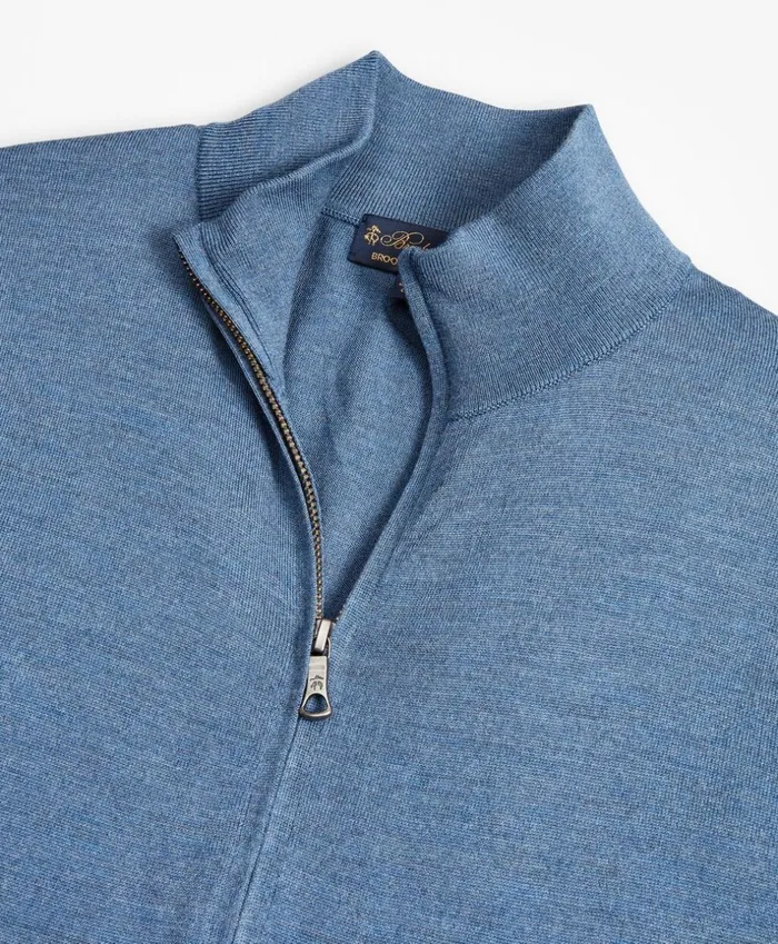 Brooks Brothers Sweaters BrooksTech Merino Wool FullZip Sweater Denim Heather 8211 Men Brooks Brothers Sweaters BrooksTech Merino Wool FullZip Sweater Denim Heather 8211 Men