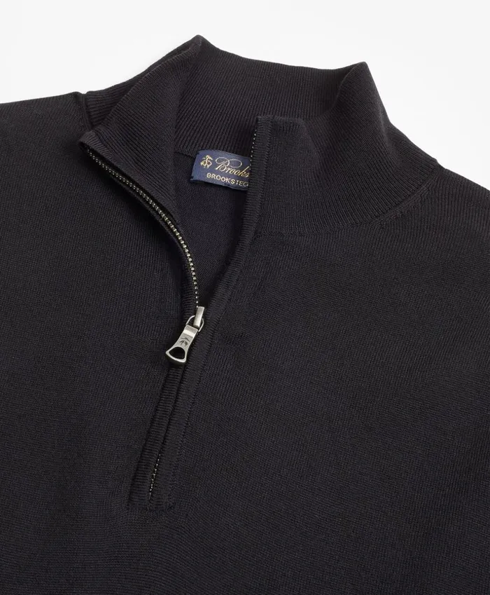 Brooks Brothers Sweaters BrooksTech Merino Wool HalfZip Sweater Black 8211 Men Brooks Brothers Sweaters BrooksTech Merino Wool HalfZip Sweater Black 8211 Men