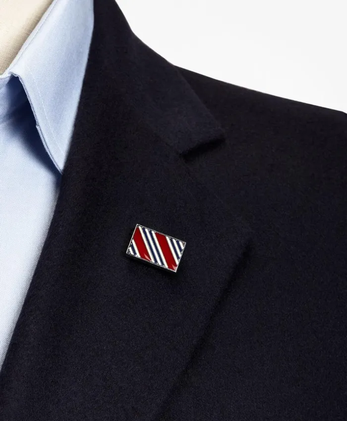Brooks Brothers Tie and Collar Accessories BB1 Stripe Lapel Pin Burgundygold 8211 Men Brooks Brothers Tie and Collar Accessories BB1 Stripe Lapel Pin Burgundygold 8211 Men