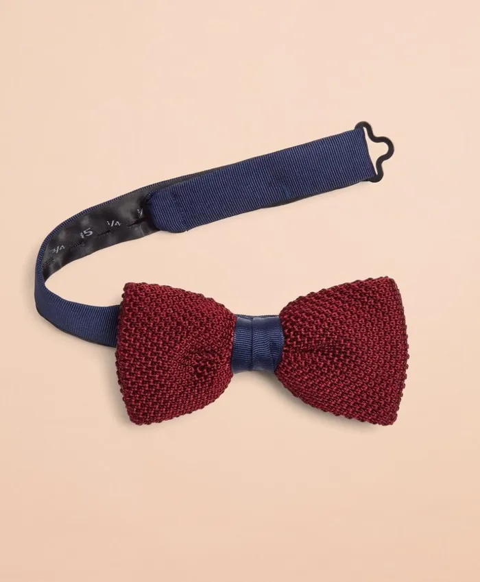 Brooks Brothers Ties Knit Jacquard Silk Bow Tie Wine 8211 Men Brooks Brothers Ties Knit Jacquard Silk Bow Tie Wine 8211 Men
