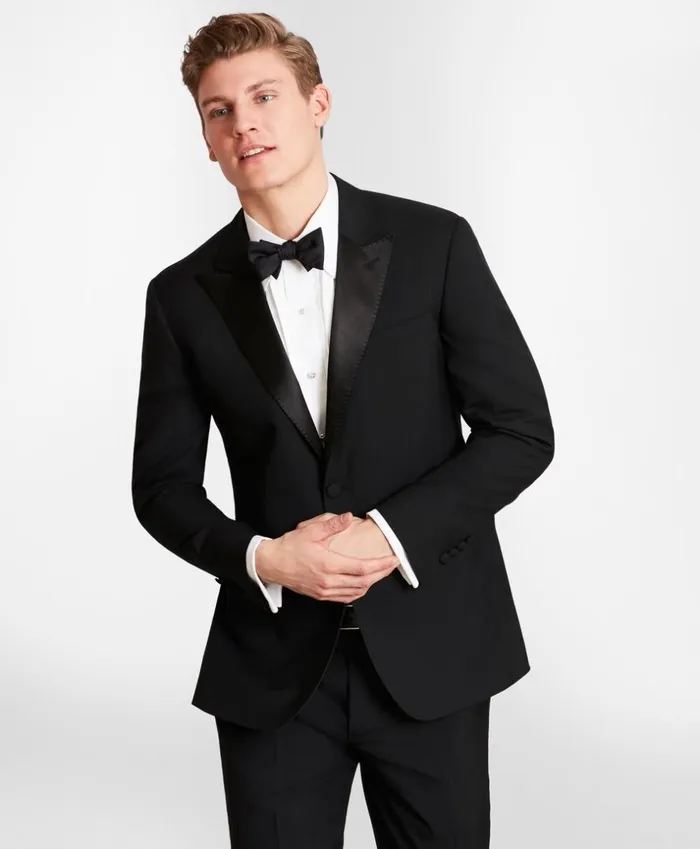 Brooks Brothers Tuxedo Shop BrooksGate MilanoFit Wool Tuxedo Jacket Black 8211 Men