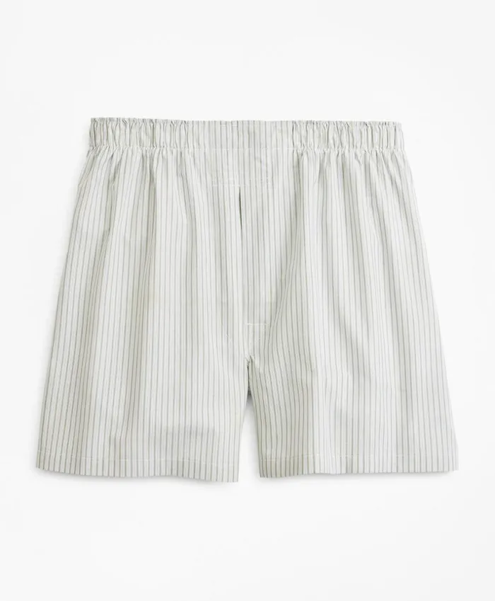 Brooks Brothers Underwear and Socks Traditional Fit Stripe Boxers Green 8211 Men Brooks Brothers Underwear and Socks Traditional Fit Stripe Boxers Green 8211 Men