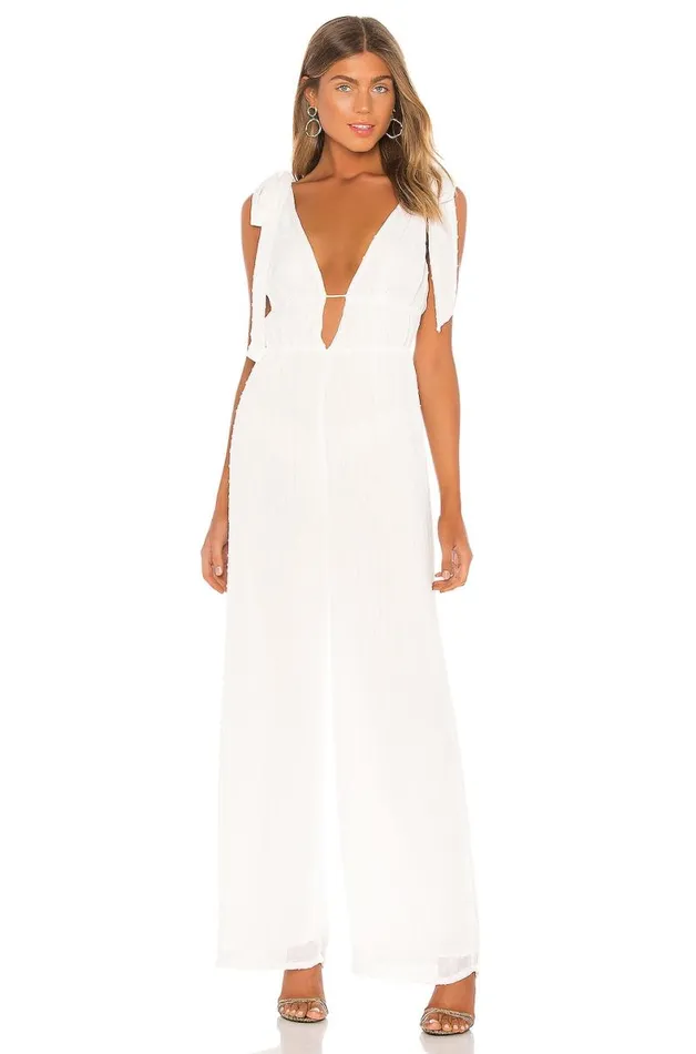 Cain Jumpsuit White Women Lovers and Friends Jumpsuits