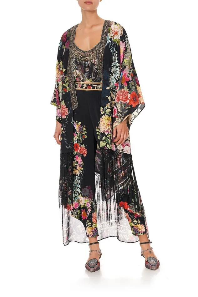 Camilla Extended Sizes Women Kimono With Long Under Layer Hampton Hive