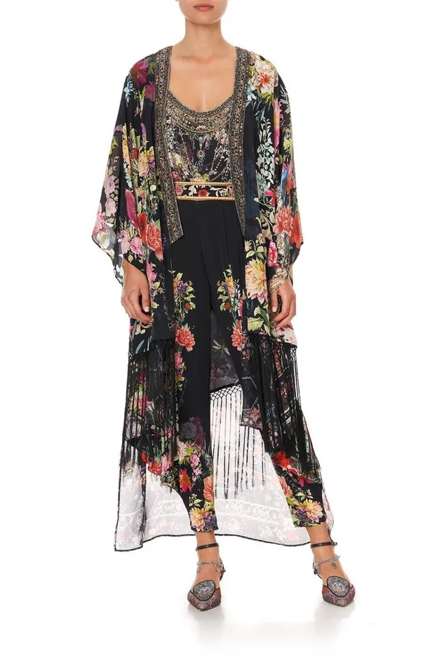 Camilla Extended Sizes Women Kimono With Long Under Layer Hampton Hive