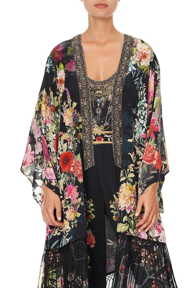Camilla Extended Sizes Women Kimono With Long Under Layer Hampton Hive