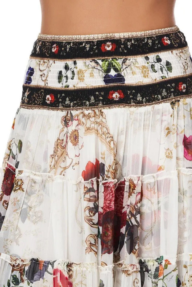 Camilla Flowy Dresses Women Sheer Tiered Maxi Skirt Fairy Godmother