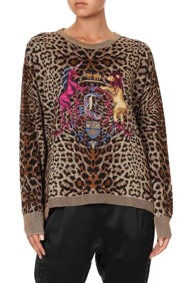 Camilla Knitwear Women Knit Printed Jumper Poetic Anarchy