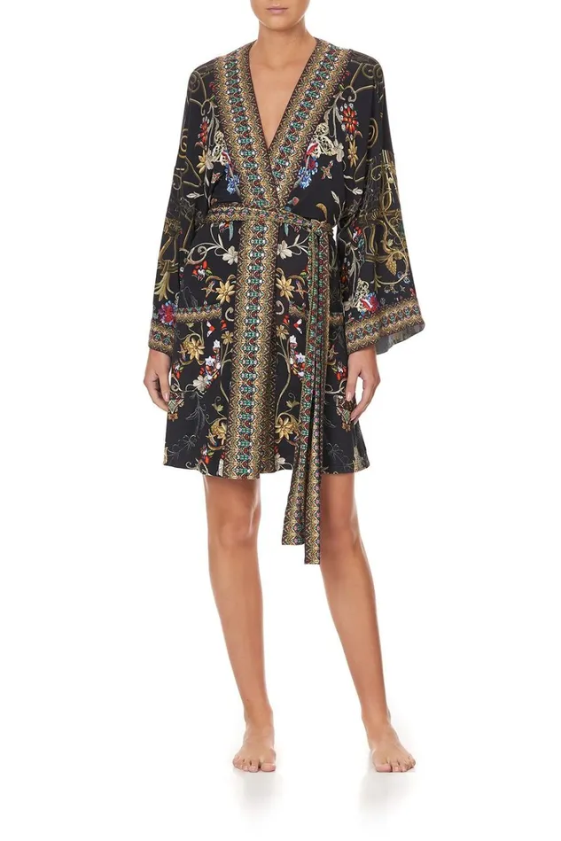 Camilla Loungewear Women Lounge Kimono With Tie Belt Dancing In The Dark