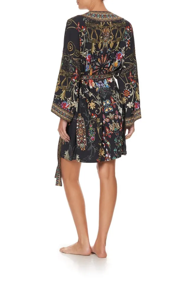 Camilla Loungewear Women Lounge Kimono With Tie Belt Dancing In The Dark