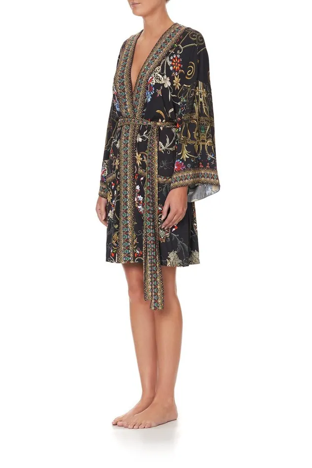 Camilla Loungewear Women Lounge Kimono With Tie Belt Dancing In The Dark