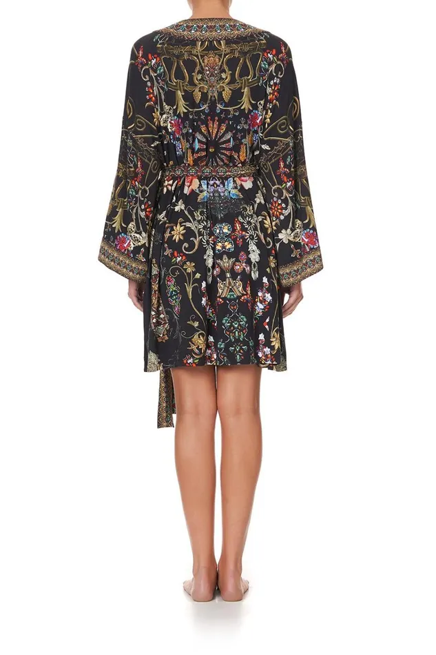 Camilla Loungewear Women Lounge Kimono With Tie Belt Dancing In The Dark