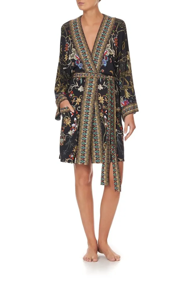 Camilla Loungewear Women Lounge Kimono With Tie Belt Dancing In The Dark