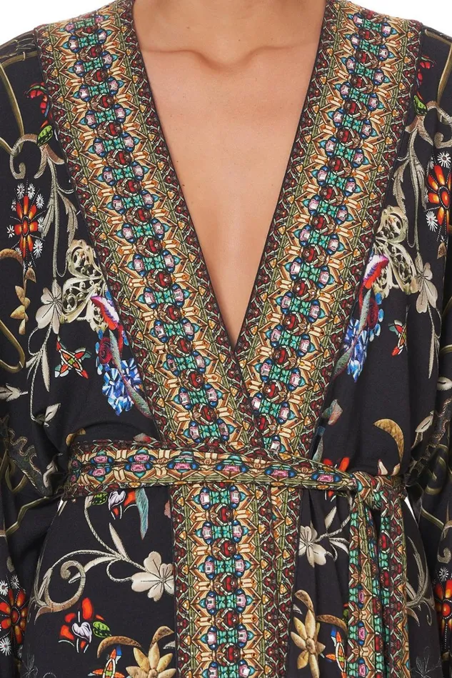Camilla Loungewear Women Lounge Kimono With Tie Belt Dancing In The Dark