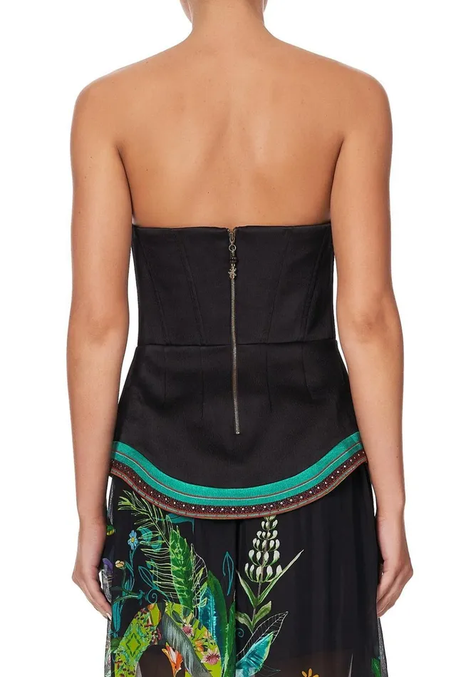 Camilla Party Dresses Women Curved Hem Zip Detail Corset River Cruise